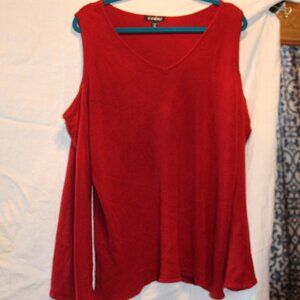 Pretty Red Cold Shoulder Sweater